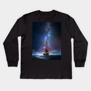 Night dream traveler Kids Long Sleeve T-Shirt